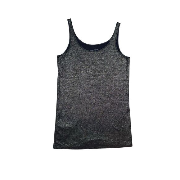 Eileen Fisher Bronze‎ Metallic Organic Linen Tank Top Womens Size XS - Picture 1 of 6